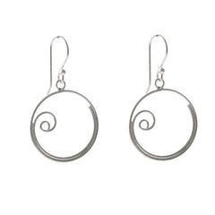 Sterling Silver Dangling Circle Earrings