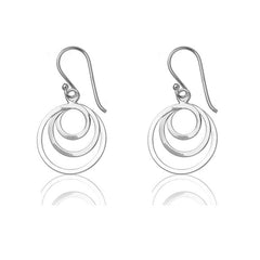 Sterling Silver Triple Circle Earrings