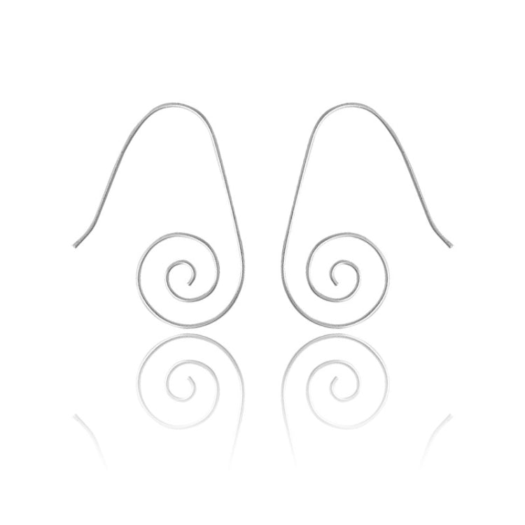 Sterling Silver Hook Swirl Earring