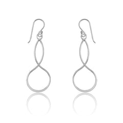 Sterling Oval and Circle Earrings