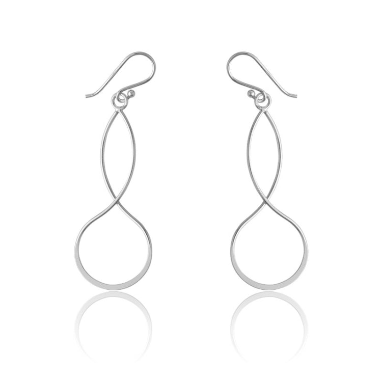 Sterling Silver Large Oval and Circle Earrings