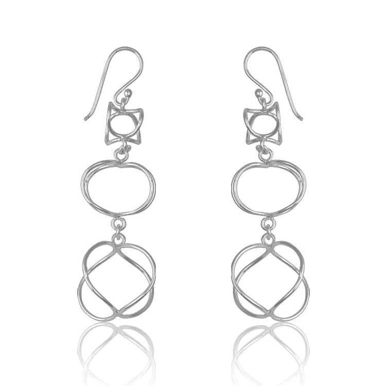 Sterling Silver Multi-Layer Designed Earrings
