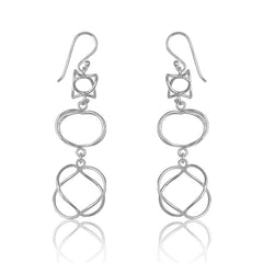 Sterling Silver Multi-Layer Designed Earrings