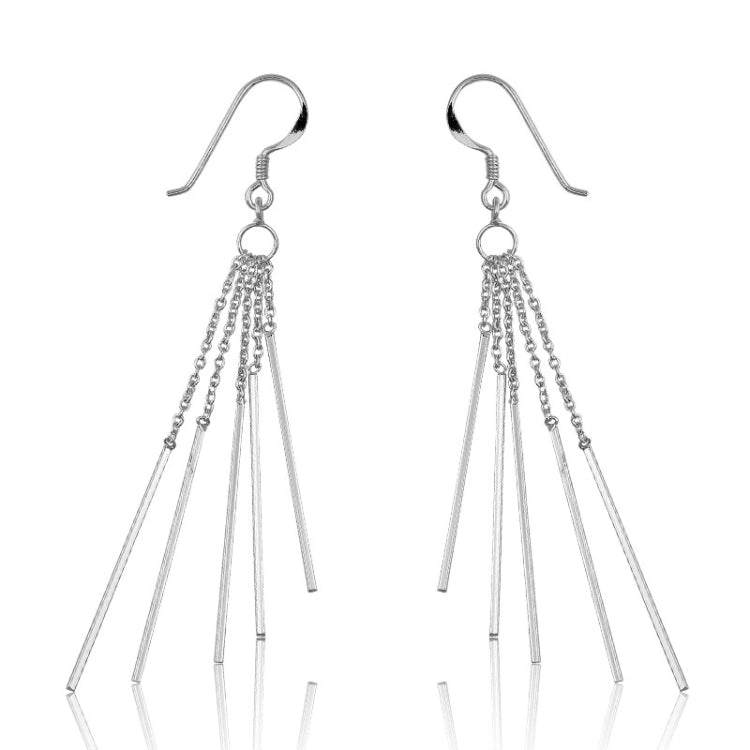 Sterling Silver 5 Chains w/ Bars Earrings