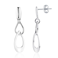 Sterling Silver Multi Tear Shape Earrings