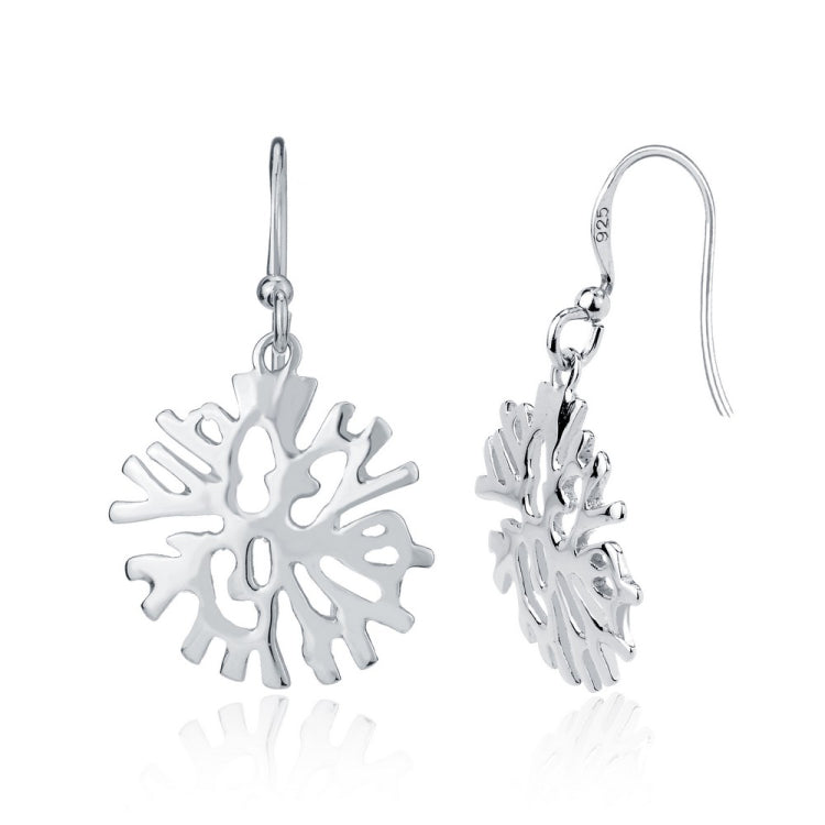Sterling Silver Designed, Round Earrings