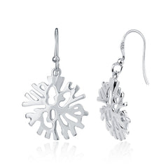 Sterling Silver Designed, Round Earrings