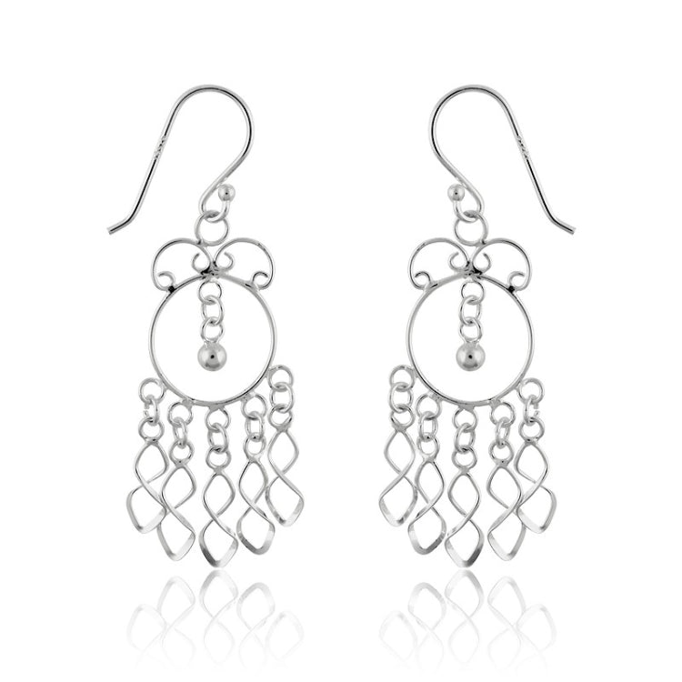 Sterling Silver Small Chandelier-Style Earrings