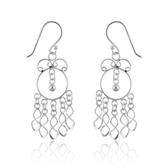 Sterling Silver Small Chandelier-Style Earrings