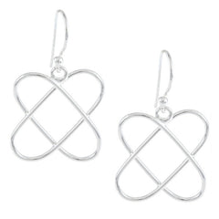 Sterling Silver Open Interlocking Earrings