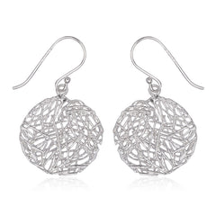 Sterling Silver Open Round Wire Style Earrings