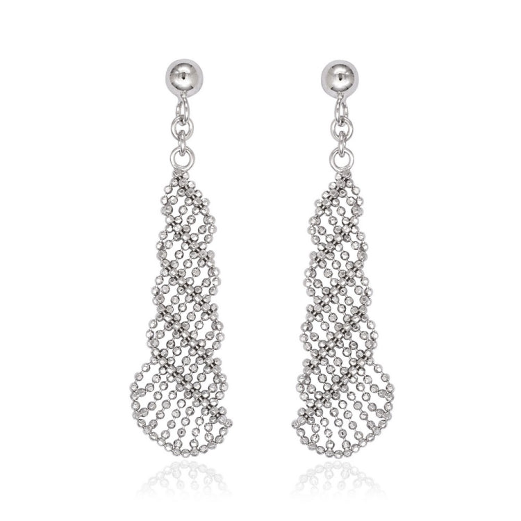 Sterling Silver Graduating Twists with Diamond Cut Beads Earrings