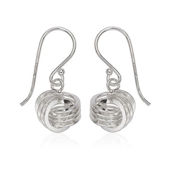 Sterling Silver Shiny Knot Earrings