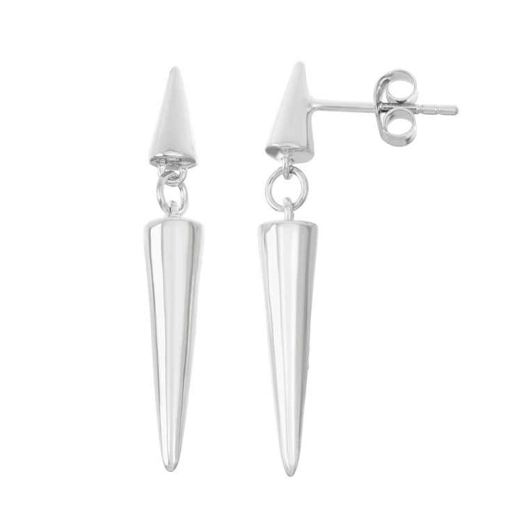 Sterling Silver Double Triangle Earrings