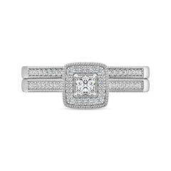 10K White Gold 1/3 Ct.Tw. Diamond Bridal Ring