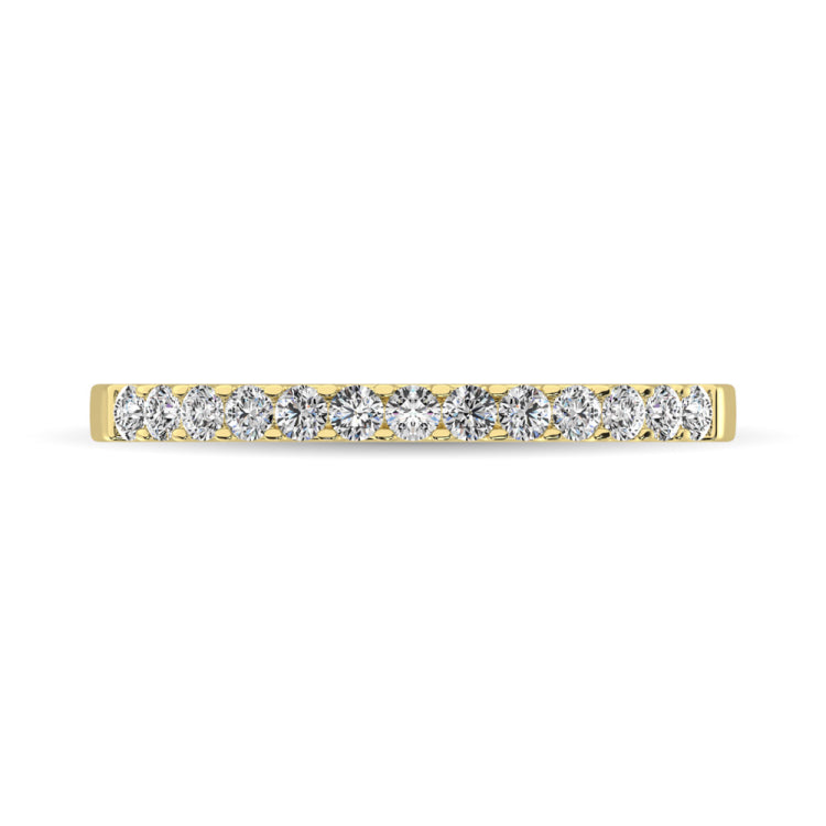14K Yellow Gold 1/5 Ct Diamond Ladies Machine Band
