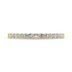 14K Yellow Gold 1/5 Ct Diamond Ladies Machine Band