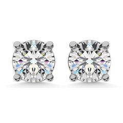 14K White Gold 1/2 Ct.Tw. Premium Diamond Stud Earrings