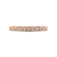 14K Rose Gold 1/6 Ctw Diamond Band