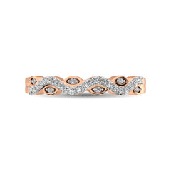 Diamond 1/6 Ctw  Twist Band in 14K Rose Gold