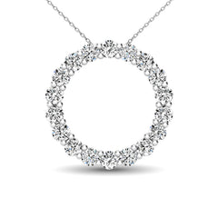 14K White Gold 2/5 Ct.Tw. Diamond Circle Pendant
