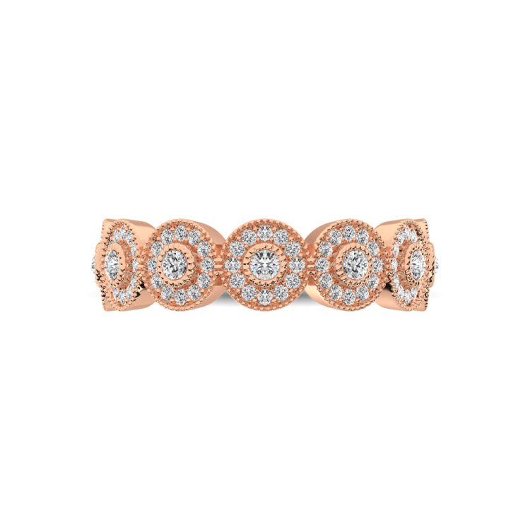 14K Rose Gold 1/2 Ct.Tw. Diamond Stackable Band