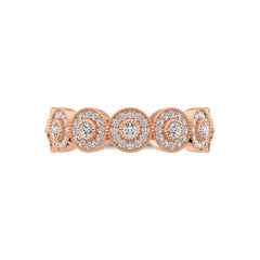 14K Rose Gold 1/2 Ct.Tw. Diamond Stackable Band