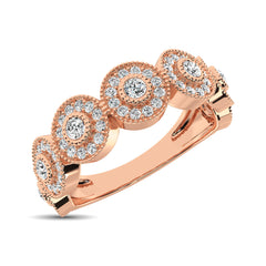 14K Rose Gold 1/2 Ct.Tw. Diamond Stackable Band
