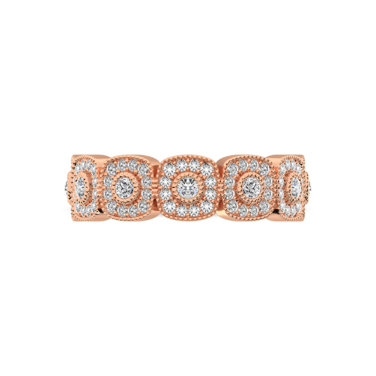 14K Rose Gold 5/8 Ct.Tw. Diamond Stackable Band
