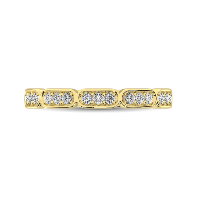 14K Yellow Gold 1/5 Ct.Tw. Diamond Stackable Band