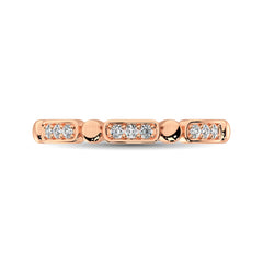14K Rose Gold 1/10 Ct.Tw. Diamond Stackable Band