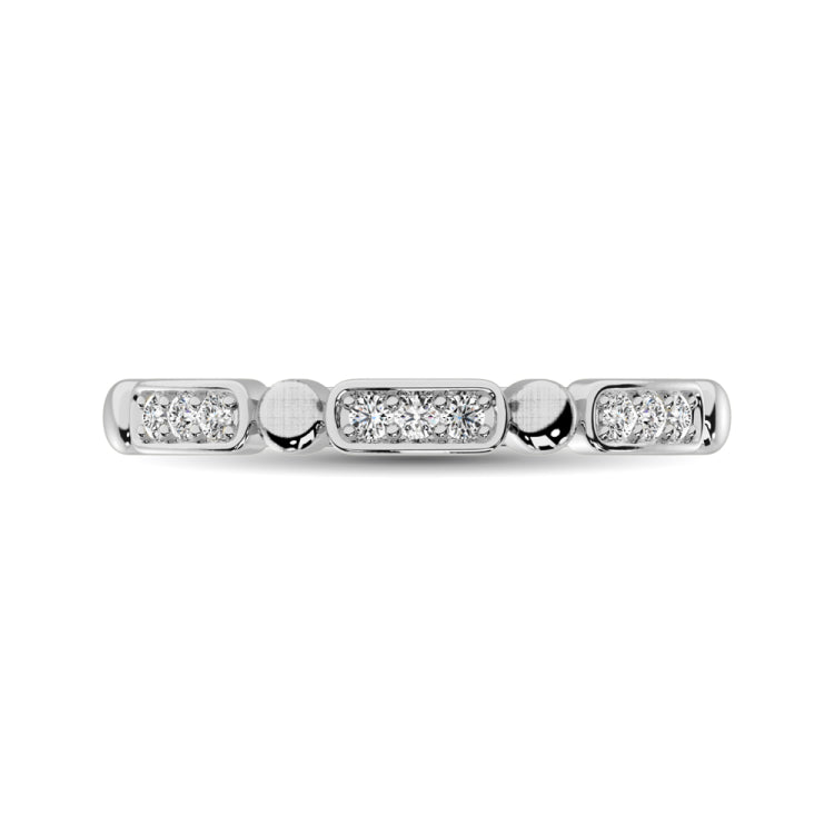14K White Gold 1/10 Ct.Tw. Diamond Stackable Band