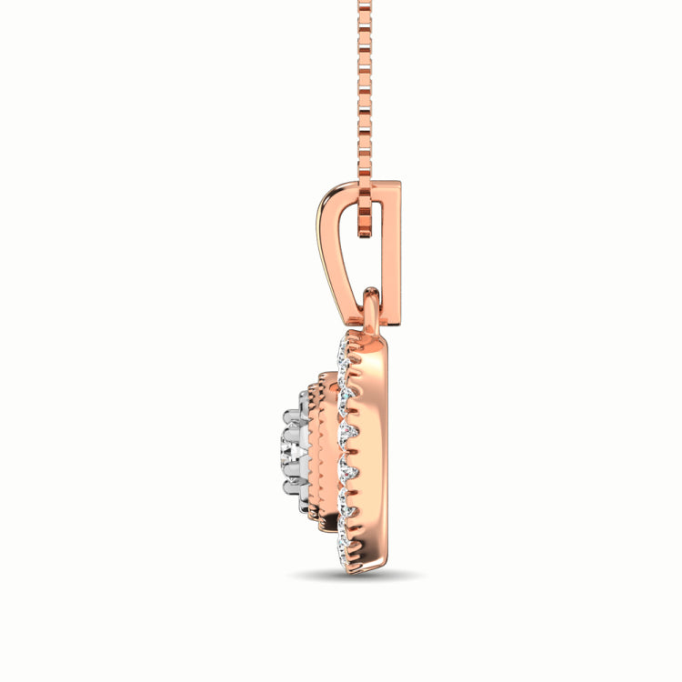 10K Rose Gold 1/6 Ct.Tw. Diamond Pendant