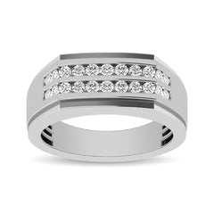 10K White Gold 1/2 Ct.Tw. Diamond Men&apos;s Ring