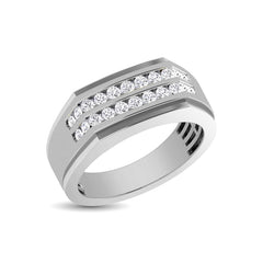 10K White Gold 1/2 Ct.Tw. Diamond Men&apos;s Ring