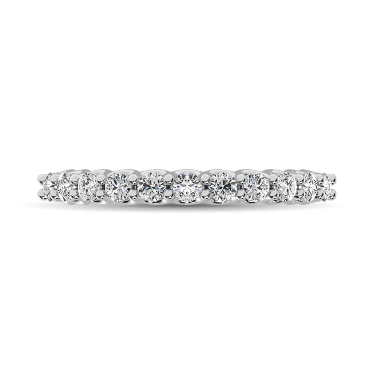 14K White Gold Diamond 1/2 Ct.Tw. 9 Stone Anniversary Band