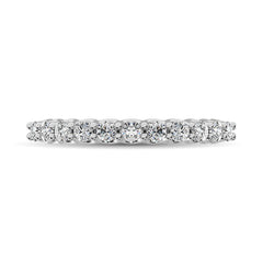 14K White Gold Diamond 1/2 Ct.Tw. 9 Stone Anniversary Band