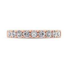 14K Rose Gold Diamond 2/5 Ct.Tw. 9 Stone Anniversary Band
