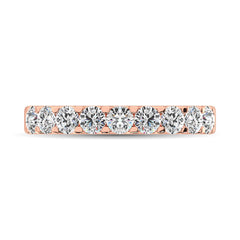 14K Rose Gold Diamond 1 Ct.Tw. 9 Stone Anniversary Band