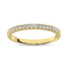 14K Yellow Gold Diamond 1/5 Ct.Tw. 9 Stone Anniversary Band