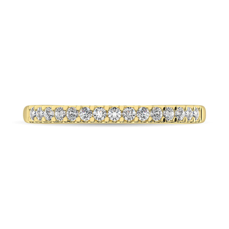 14K Yellow Gold Diamond 1/5 Ct.Tw. 9 Stone Anniversary Band