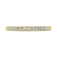 14K Yellow Gold Diamond 1/5 Ct.Tw. 9 Stone Anniversary Band