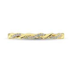 10K Yellow Gold 1/20 Ctw Diamond Anniversary Band