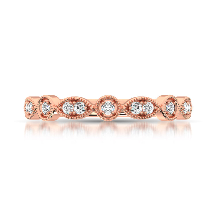Diamond Stackable Band 1/10 ct tw in 10K Rose Gold