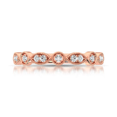 Diamond Stackable Band 1/10 ct tw in 10K Rose Gold