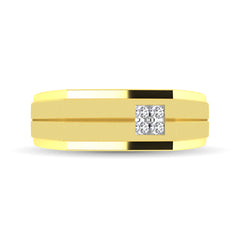 10K Yellow Gold 1/10 Ct.Tw. Diamond Men&apos;s Ring