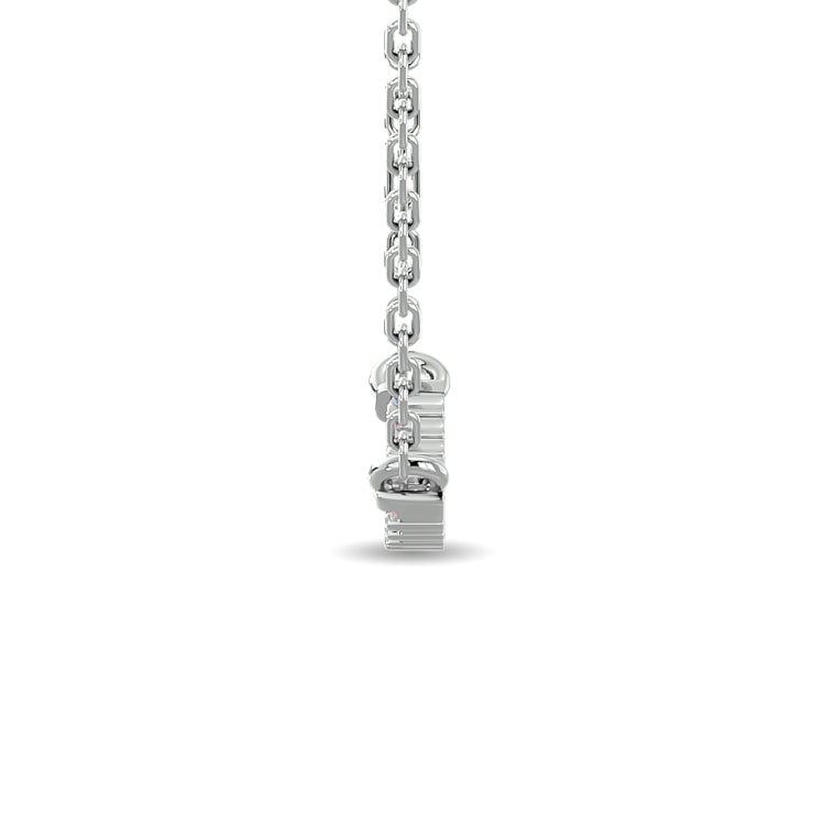Diamond Round Cut Fashion Necklace 1/6 ct tw in 10K White Gold