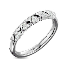 Diamond Stackable Band 1/10 ct tw in 10K White Gold