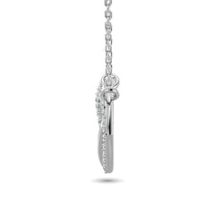 Diamond 1/6 ct tw Symatrical Square Necklace  in 10K White Gold