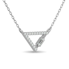 10KT WHITE GOLD 1/8CT TW DIAMOND NECKPIECE